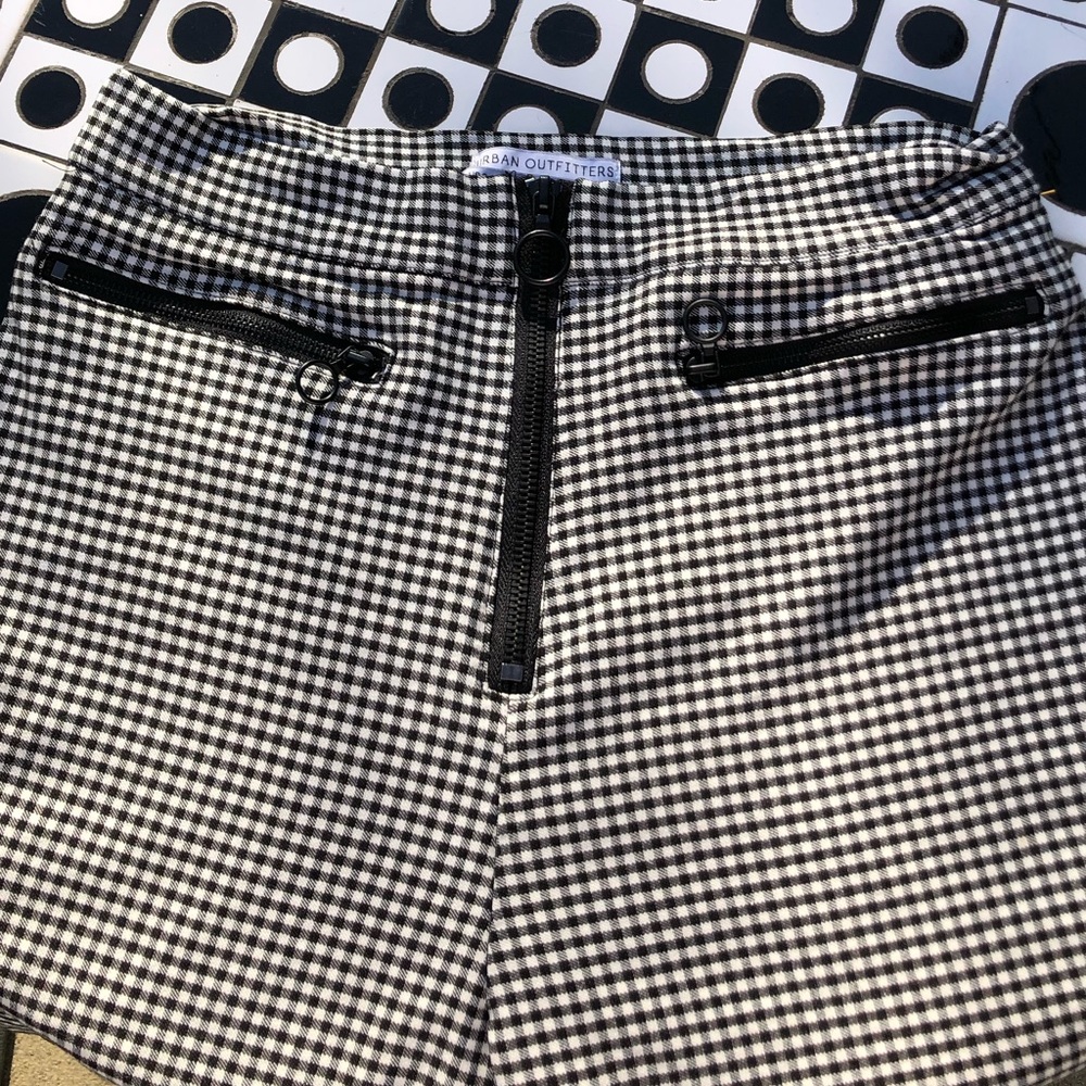 Plaid skinny pants